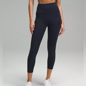 NWT 12 Lululemon Wunder Train High-Rise Tight Pockets 25" True Navy Blue NEW